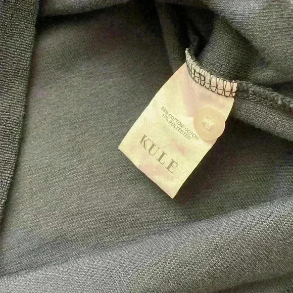 KULE Women’s Terry Polo in Navy - Picture 6 of 7